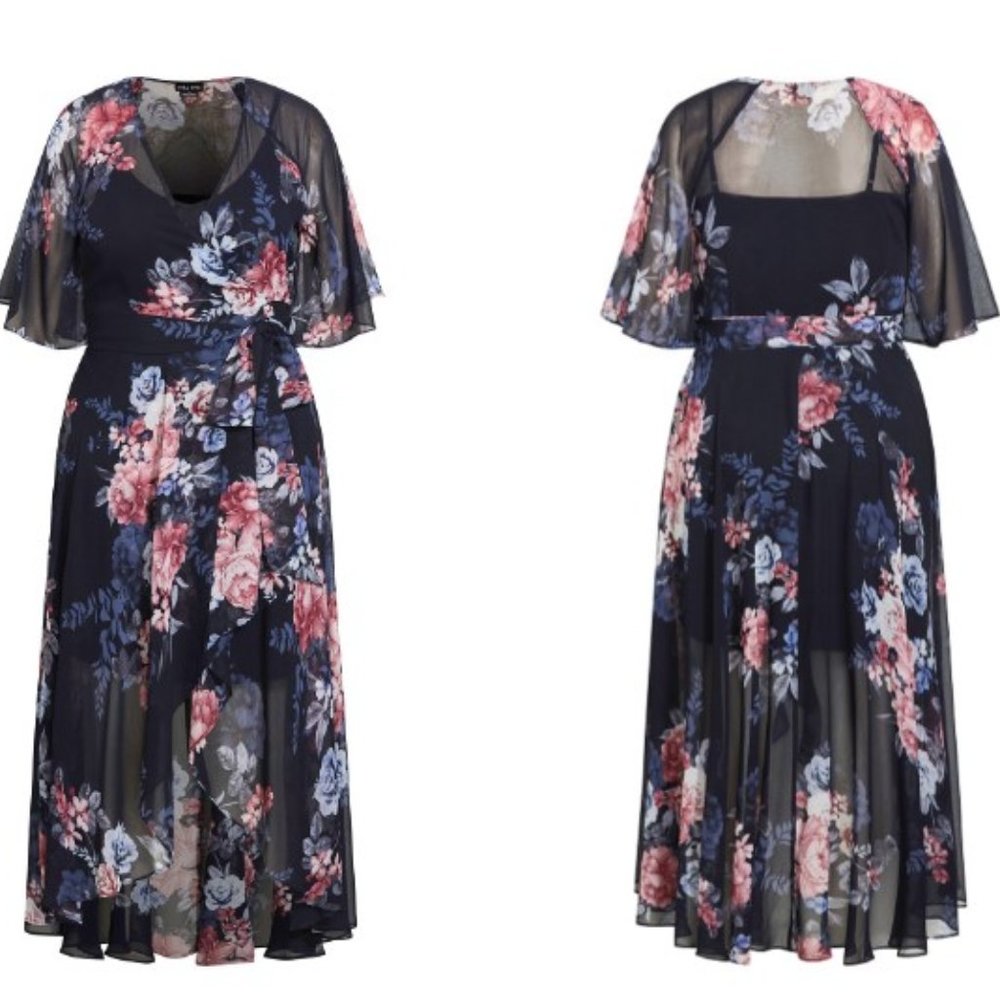 NWT - City Chic - Lillian Maxi Dress - black